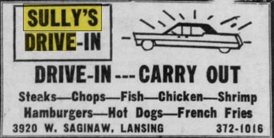 Sullys Drive-In - Mar 1971 Ad